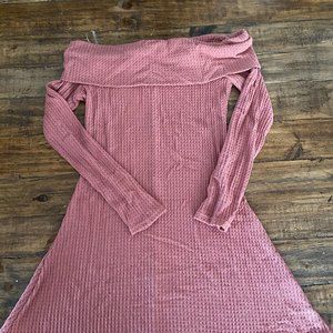 Charlotte Russe Long Sleeve Rose Dress